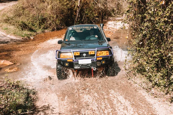 Girona Ισπανια Απρ 2021 4X4 Car Αθλητισμός Girona Ισπανία Φύση — Φωτογραφία Αρχείου