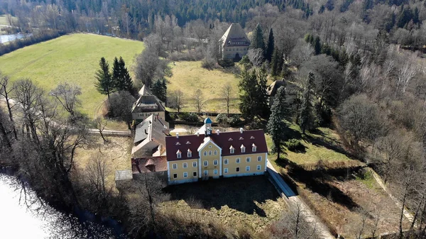 Droneview Kings Manor Saxônia — Fotografia de Stock