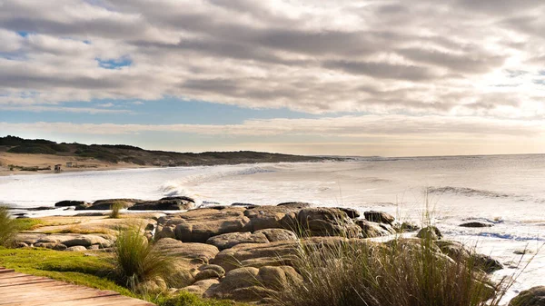 Красивая Береговая Линия Национальном Парке Санта Терра Уругвае — стоковое фото