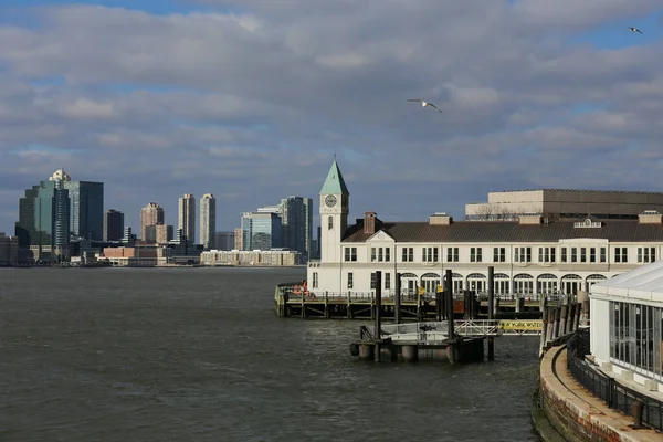 Battery Park New York Cloudy Sky — Stock Photo, Image