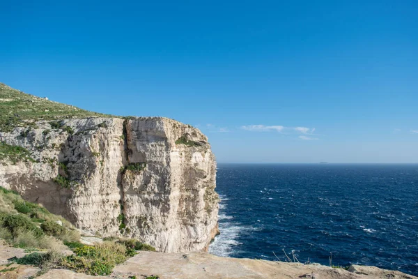 Rabat Malta Lut 2021 Czyste Skały Wapienne Przedstawiające Warstwy Skał — Zdjęcie stockowe