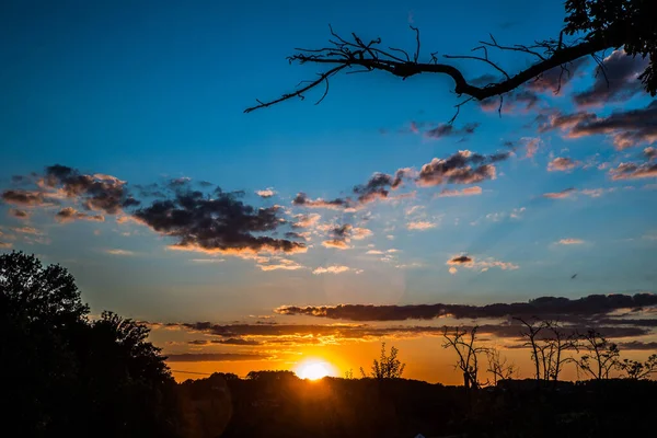 Prnjavor Bósnia Herzegovina Setembro 2020 Pôr Sol Verão Ilova Perto — Fotografia de Stock