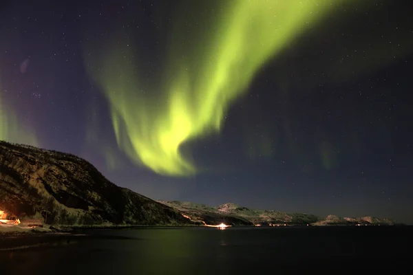 Tromso Norway Feb 2018 Amazing Norwegian Aurora Borealis Tromso — 스톡 사진