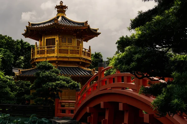 Восточный Павильон Абсолютного Совершенства Саду Нань Лянь Монастырь Линь Гонконг — стоковое фото