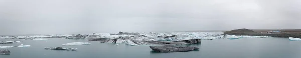 Panoramatický Záběr Ledovců Moři — Stock fotografie