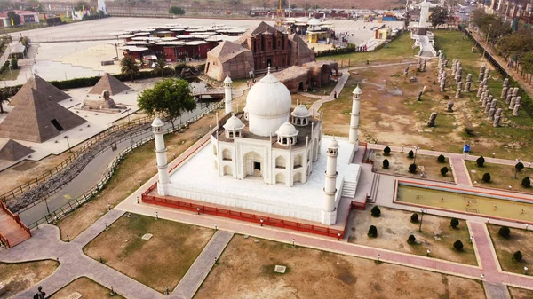 Kolkata India Března 2021 Pohled Drone Taj Mahal Ecopark Kalkata — Stock fotografie