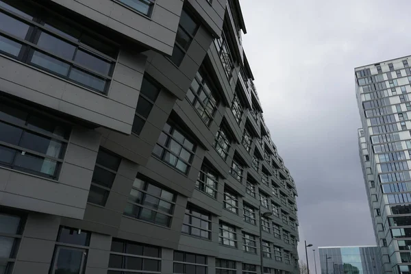 Almere Países Baixos Abr 2019 Edifício Apartamentos Moderno Centro Cidade — Fotografia de Stock
