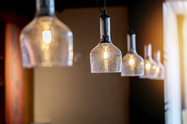 Вибірковий Фокус Знімок Декоративних Підвісних Ламп — стокове фото