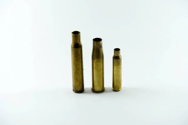 Used Bullets Which Isolated White Backgrou — 스톡 사진