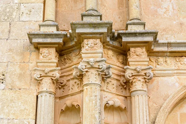 Szczegóły Kościoła Santa Maria Sedano Burgos Kastylia Leon Hiszpania — Zdjęcie stockowe
