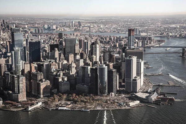 Uma Imagem Aérea Paisagem Urbana Nova York Eua — Fotografia de Stock