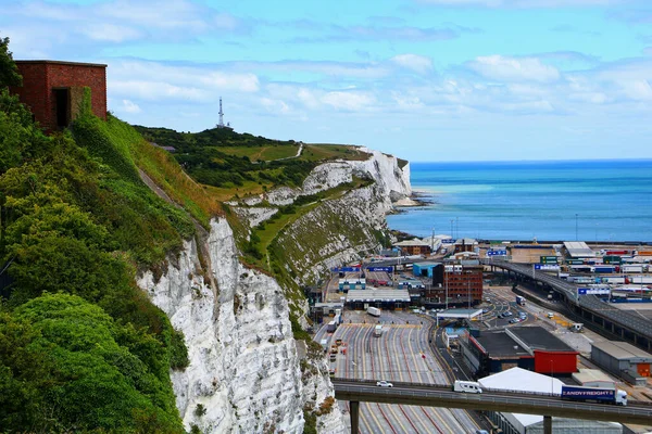 Dover Verenigd Koninkrijk Jul 2018 Kliffen Van Dover Die Als — Stockfoto