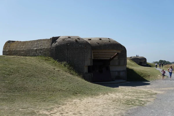 Pointe Hoc France Aug 2019 Παγκόσμιο Πόλεμο Bunker Στη Νορμανδία — Φωτογραφία Αρχείου