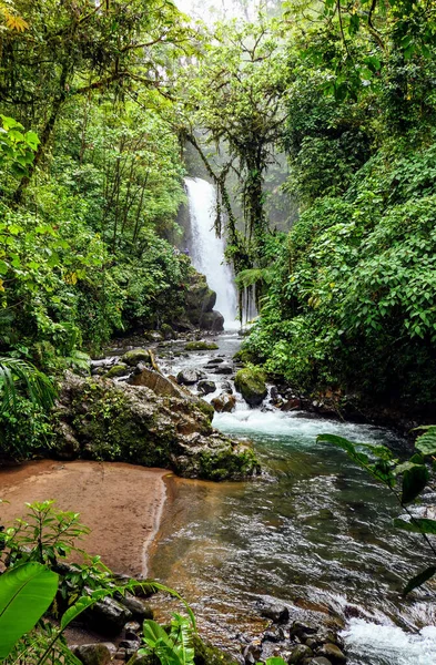 Widok Wodospad Paz Ogrodach Parku Przyrody Alajuela Kostaryka — Zdjęcie stockowe