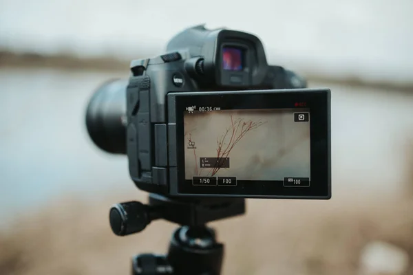 Brcko Bosnia Herzegovina Apr 2021 Shot Mirrorless Camera Tripod — Stock Photo, Image