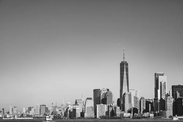 Gråskalig Bild Battery Park New York Usa — Stockfoto