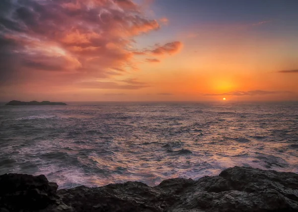 Scenic View Beach Sunset Northern California Usa — Fotografia de Stock