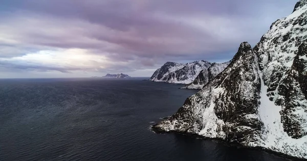 Punto Final Las Islas Lofoten Vista Aérea Del Dron Las —  Fotos de Stock
