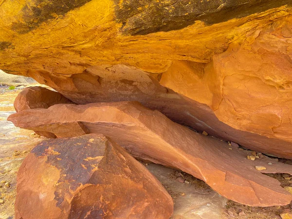 Primer Plano Textura Piedras Amarillas Desierto —  Fotos de Stock