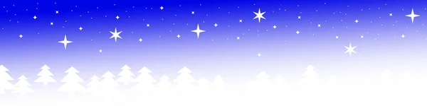 Цифровая Иллюстрация Ночного Неба Елки Голубой Рождественский Фон — стоковое фото