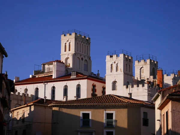 Bonita Imagen Los Tejados Ciudad Frontignan Sur Francia Con Hermoso —  Fotos de Stock