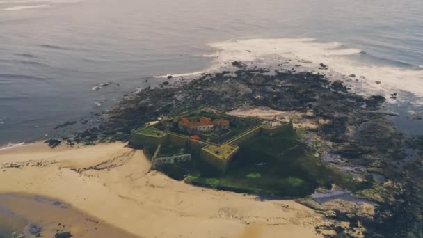 Воздушный Вид Море Пляж — стоковое видео