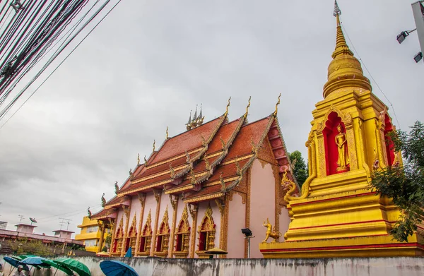 Chi Tailandia Marzo 2021 Templo Budista Casco Antiguo Chiang Rai — Foto de Stock