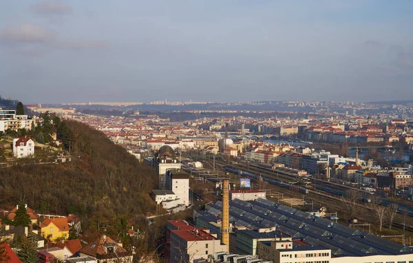 Vue Panoramique Prague Depuis Devin Hill — Photo