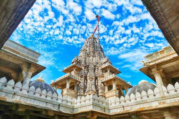 Low Angle Viewof Ranakpur Jain Temple Sadri India — Foto Stock