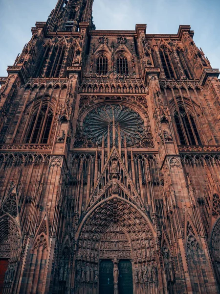 Fransa Nın Alsace Kentindeki Notre Dame Strasbourg Katedrali Nin Büyüleyici — Stok fotoğraf