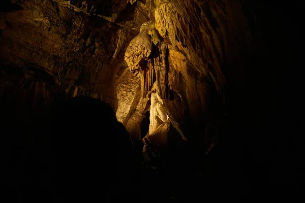Formaciones Piedra Caliza Dentro Cuevas Macocha República Checa —  Fotos de Stock