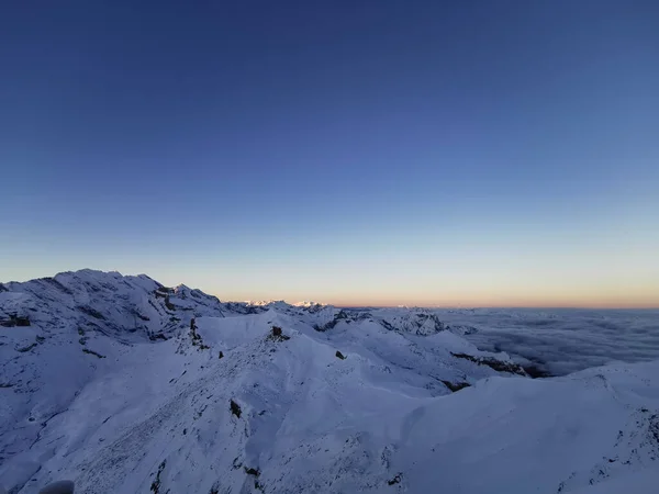 Cénicos Alpes Berneses Nevados Suíça Durante Nascer Sol — Fotografia de Stock