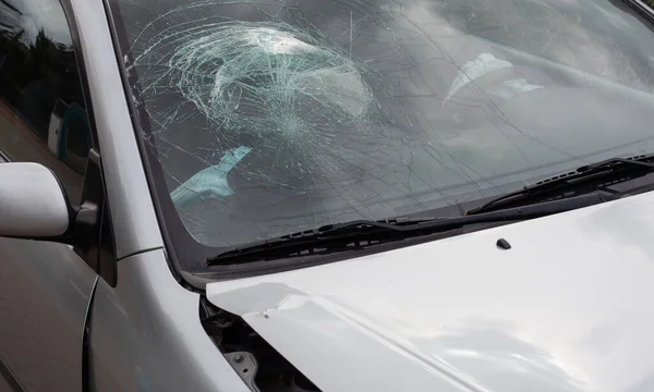 Broken Car Windshield Accident — Stock Photo, Image