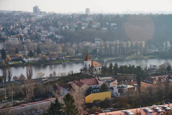 Vista Panorámica Praga Desde Devin Hill — Foto de Stock