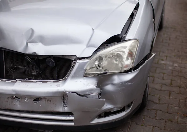 Coche Roto Después Accidente — Foto de Stock