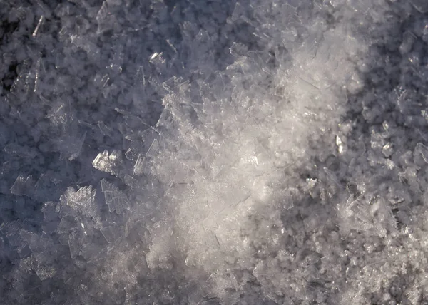 Mróz Mrożony Śnieg Balustradzie — Zdjęcie stockowe