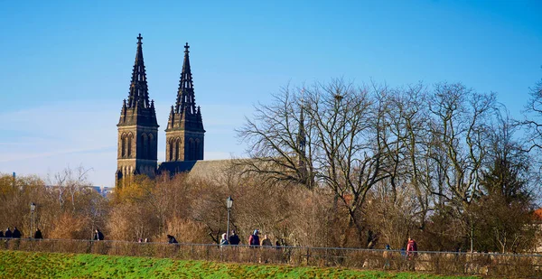 Praga Republika Czeska Stycznia 2021 Praga Czechy Stycznia 2021 Vysehrad — Zdjęcie stockowe