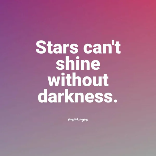 Positive Quote Stars Can Shine Darkness Pink Background — Stock Photo, Image