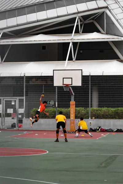 Singapur Singapur Marzo 2021 Equipo Tchoukball Para Niños Escuela Con — Foto de Stock