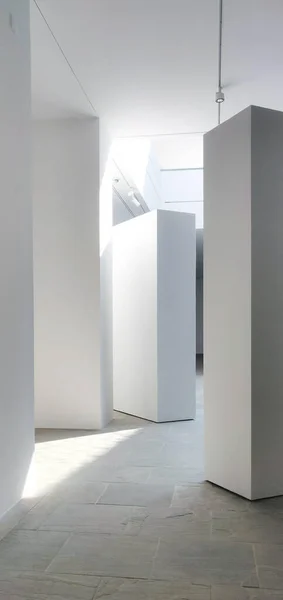 Beyaz Duvarlı Bir Binanın Dikey Görüntüsü — Stok fotoğraf