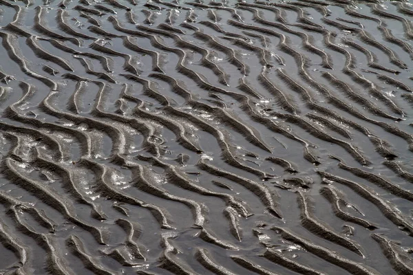 Υφή Της Λάσπης Και Της Άμμου Στην Παραλία — Φωτογραφία Αρχείου