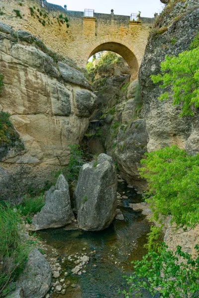 Τοπίο Του Tajo Της Τουριστικής Πόλης Της Ρόντα Της Μάλαγα — Φωτογραφία Αρχείου