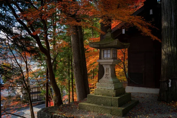 Eine Malerische Ansicht Einer Statue Takashima Park Suwa Japan — Stockfoto