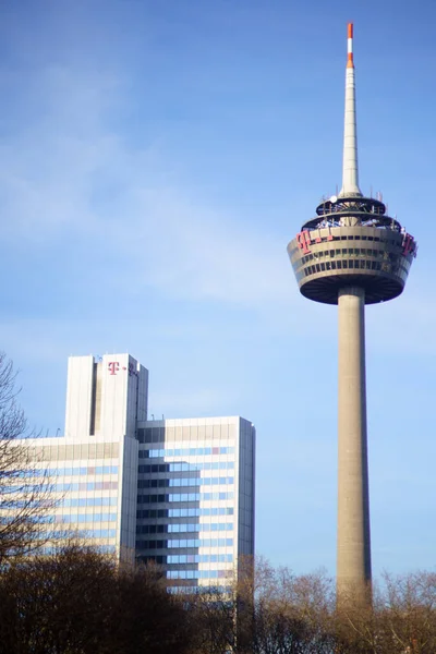 Cologne Alemanha Março 2021 Torre Colônia Empresa Deutsche Telekom — Fotografia de Stock