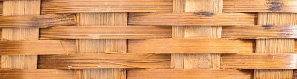 Bambu Örgülü Arka Planda Panoramik Bir Çekim — Stok fotoğraf