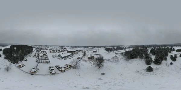 Panoramiczne Ujęcie Miasta Eau Claire Wisconsin Pokryte Śniegiem — Zdjęcie stockowe