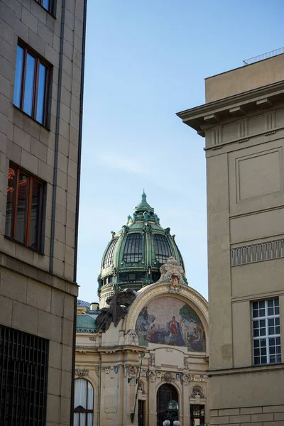 Het Gemeentehuis Van Praag Tsjechie — Stockfoto