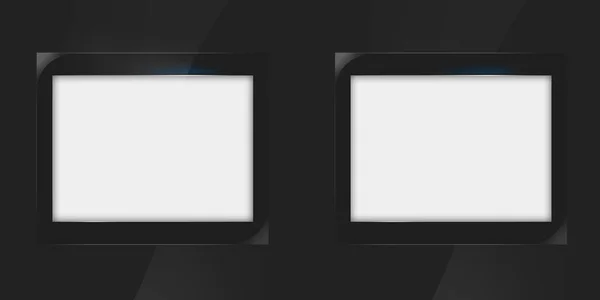 Ein Rendering Von Zwei Leeren Weißen Flachbildschirmen Mit Clipping Pfad — Stockfoto