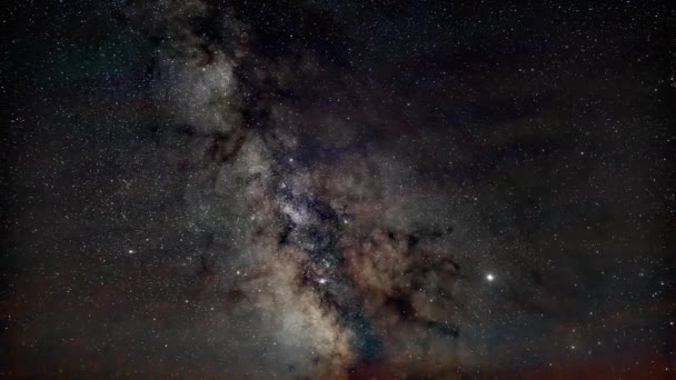 Hermoso Cielo Estrellado Galaxia Vía Láctea Elementos Esta Imagen Amueblada — Vídeo de stock