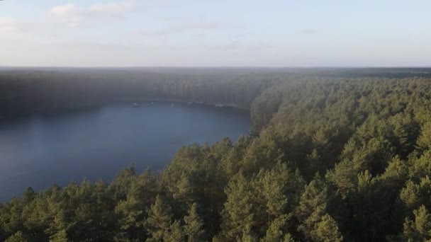 Schöne Landschaft Mit Einem Fluss Und Einem See — Stockvideo